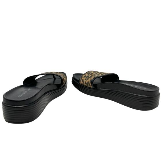 Donald‎ J Pliner Fifi Slide Sandals Leopard Print Black Brown Size US 8 - Picture 7 of 13
